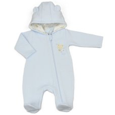 N14607: Baby Boys Quilted, Hooded Pram Suit/ All In One (0-9 Months)